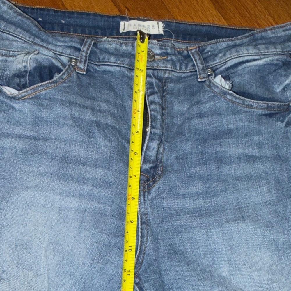 Harper High Rise Distressed Blue Jeans - Picture 4 of 12
